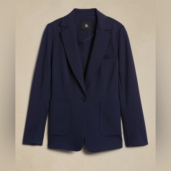NWT! BANANA REPUBLIC WOMENS BLACK EVERYWHERE PONTE BLAZER💙 - Picture 7 of 14